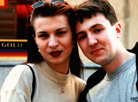 С Ирой Половинкиной. 1995 год